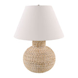 Modern European furniture - White Rattan Base Table Lamp - www.oroa.com
