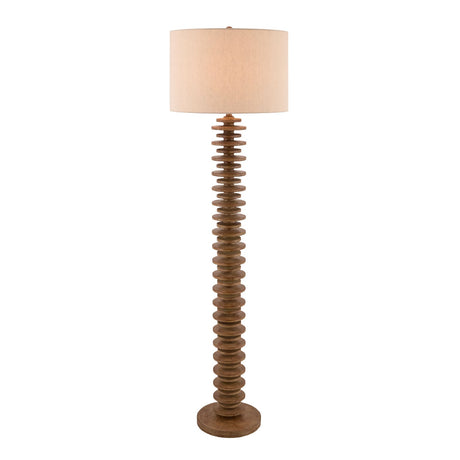 Modern European furniture - Beige Stacked Base Floor Lamp - www.oroa.com