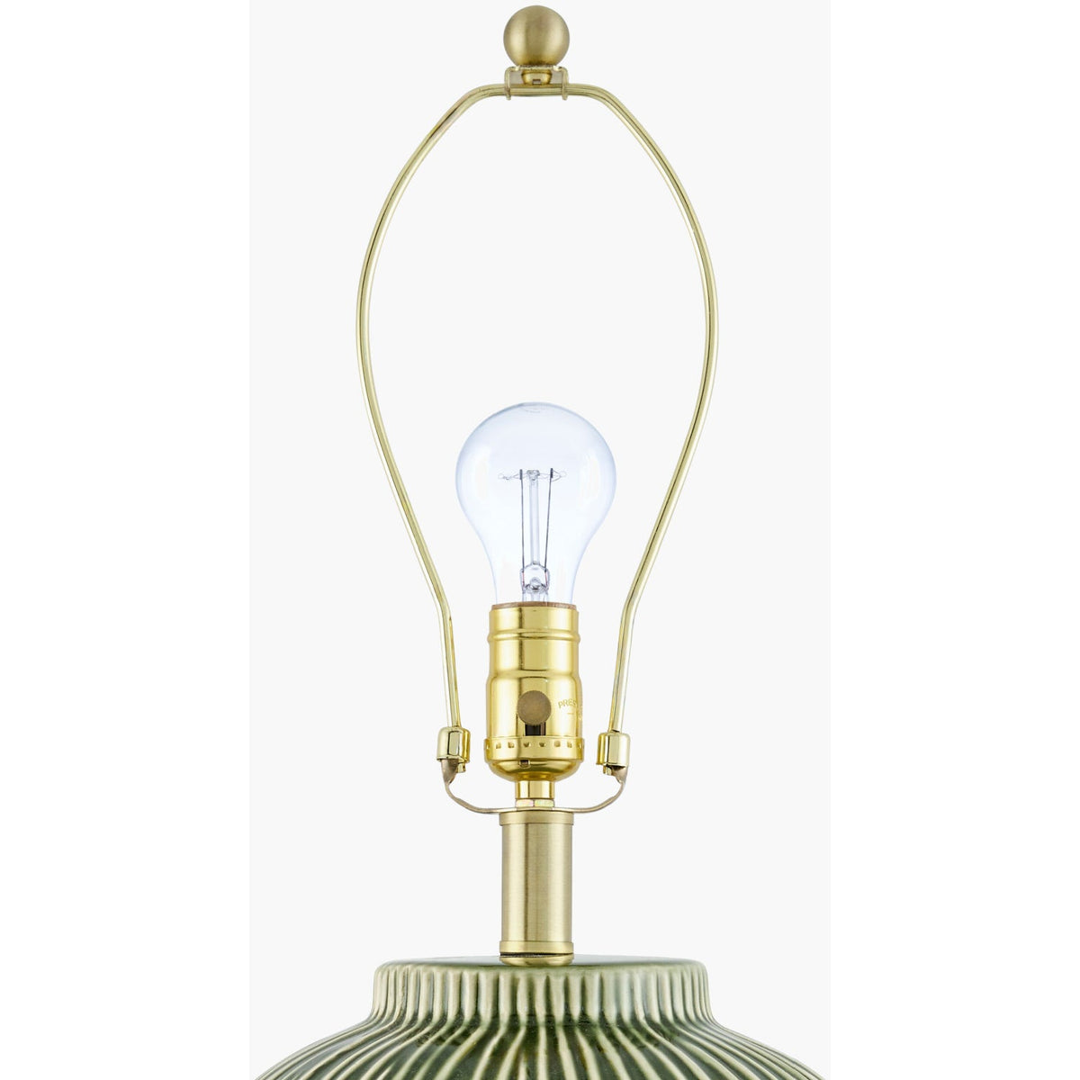Modern European furniture - Hand-painted Green Ceramic Table Lamp - www.oroa.com
