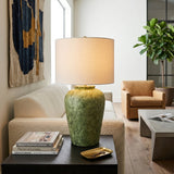 Modern European furniture - Green Ceramic Table Lamp - www.oroa.com