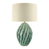 Modern European furniture - Green Relief Ceramic Table Lamp - www.oroa.com