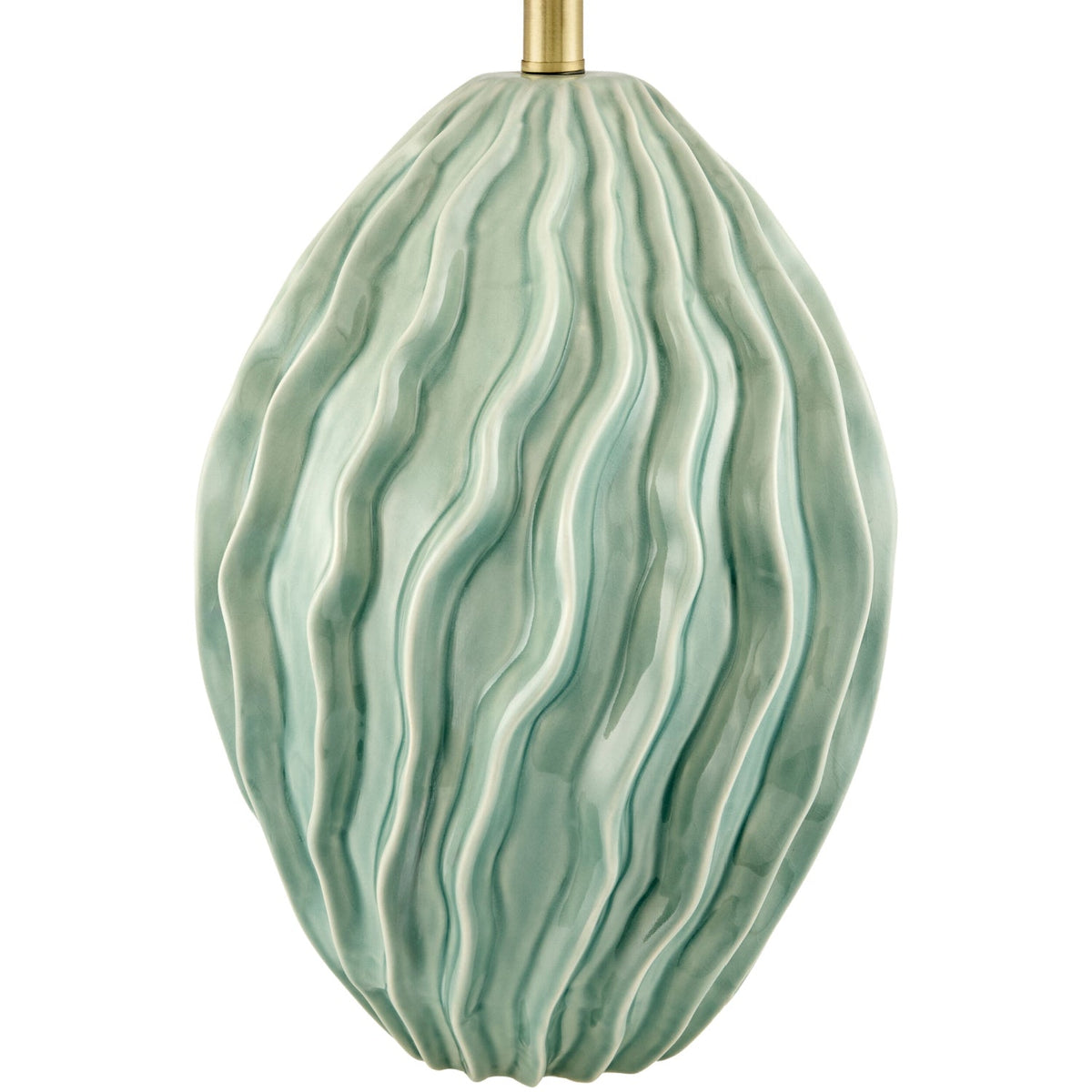 Modern European furniture - Green Relief Ceramic Table Lamp - www.oroa.com
