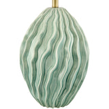 Modern European furniture - Green Relief Ceramic Table Lamp - www.oroa.com