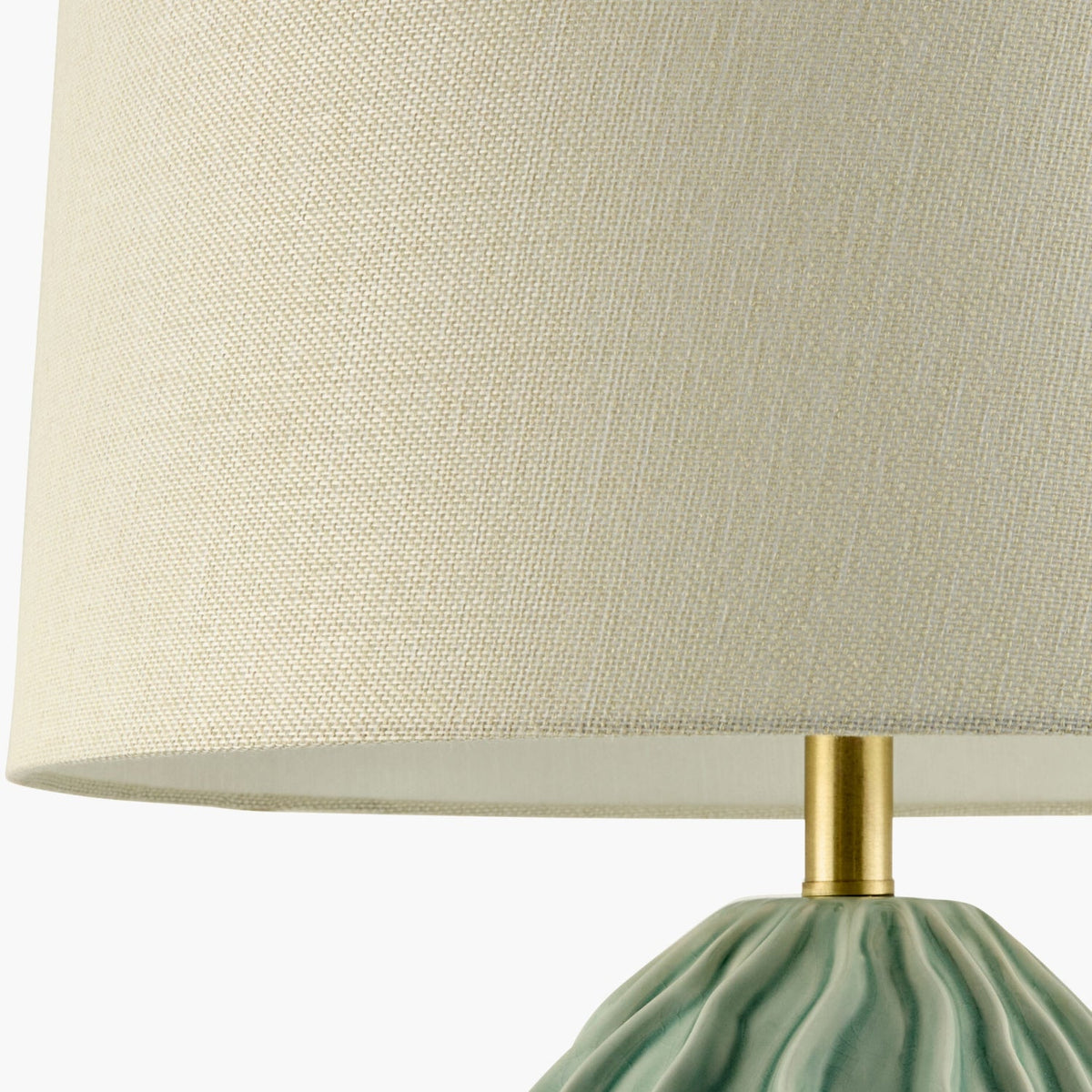 Modern European furniture - Green Relief Ceramic Table Lamp - www.oroa.com