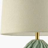 Modern European furniture - Green Relief Ceramic Table Lamp - www.oroa.com