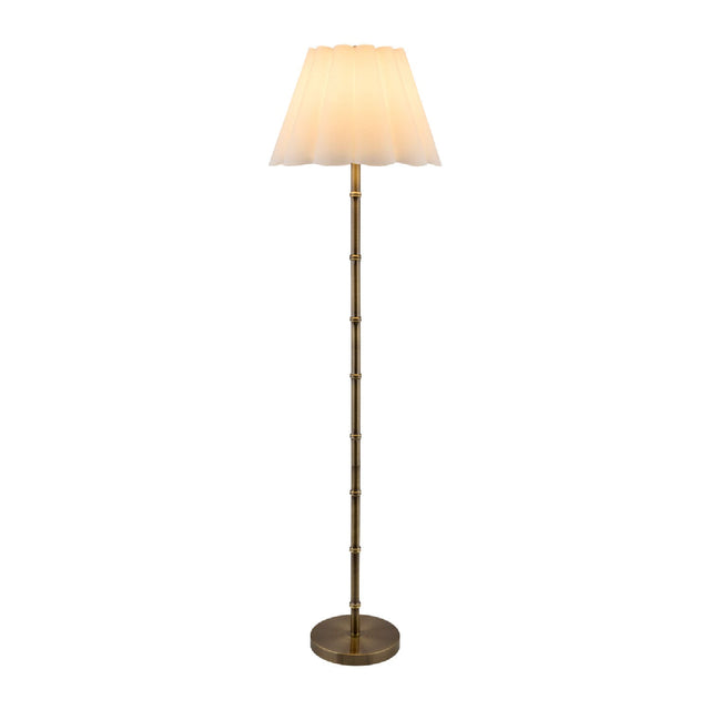 Modern European furniture - White Scalloped Linen Floor Lamp - www.oroa.com