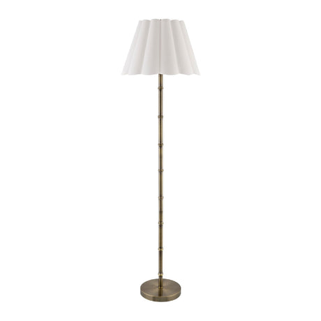 Modern European furniture - White Scalloped Linen Floor Lamp - www.oroa.com