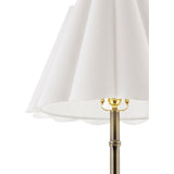Modern European furniture - White Scalloped Linen Floor Lamp - www.oroa.com