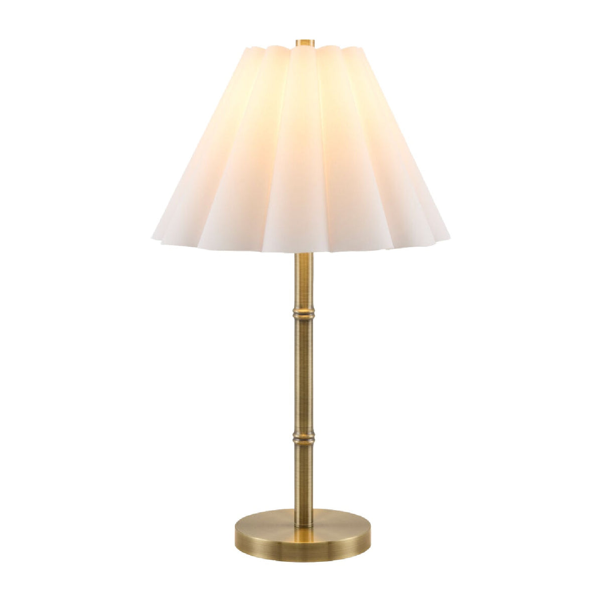 Modern European furniture - White Scalloped Linen Table Lamp - www.oroa.com