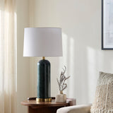 Modern European furniture - Brushed Marble Linen Table Lamp - www.oroa.com