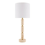 Modern European furniture - Stacked Marble Tube Table Lamp - www.oroa.com