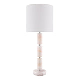 Modern European furniture - Stacked Marble Tube Table Lamp - www.oroa.com