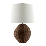Modern European furniture - Painted Brown Rattan Table Lamp - www.oroa.com