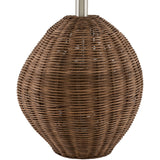 Modern European furniture - Painted Brown Rattan Table Lamp - www.oroa.com