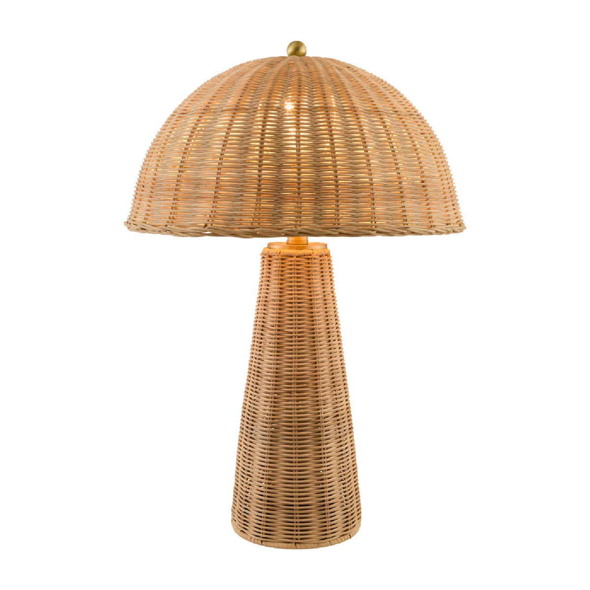 Modern European furniture - Dome Rattan Accent Table Lamp - www.oroa.com