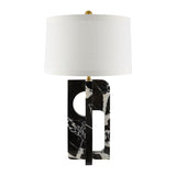 Modern European furniture - Geometrical Black Marble Table Lamp - www.oroa.com