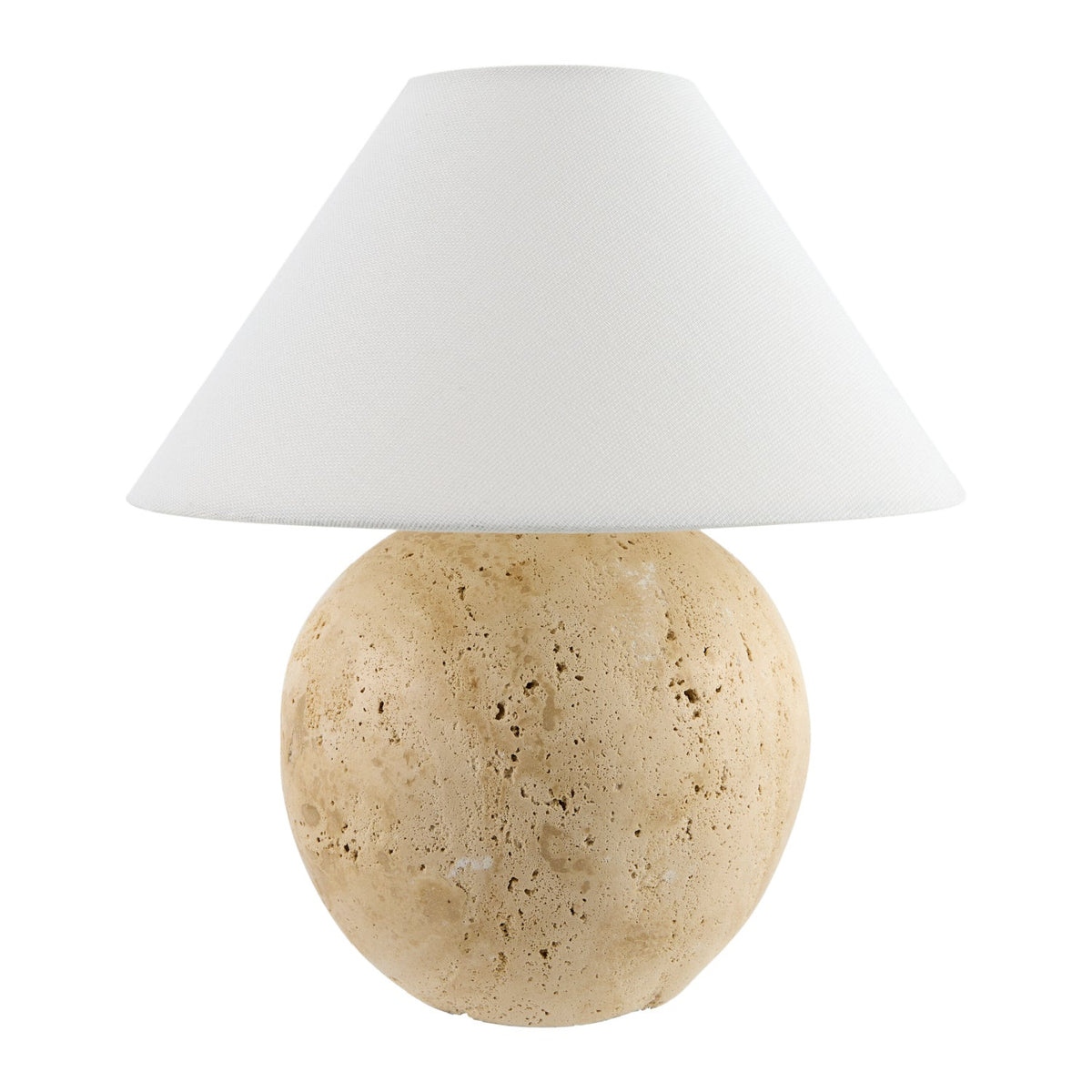 Modern European furniture - Brown Travertine Linen Table Lamp - www.oroa.com