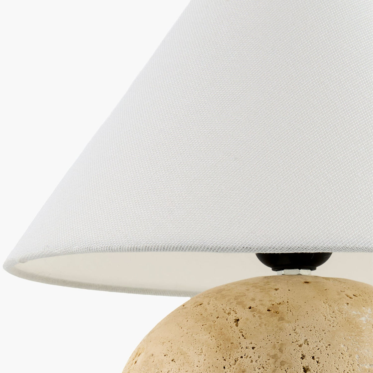 Modern European furniture - Brown Travertine Linen Table Lamp - www.oroa.com