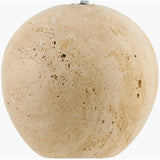 Modern European furniture - Brown Travertine Linen Table Lamp - www.oroa.com