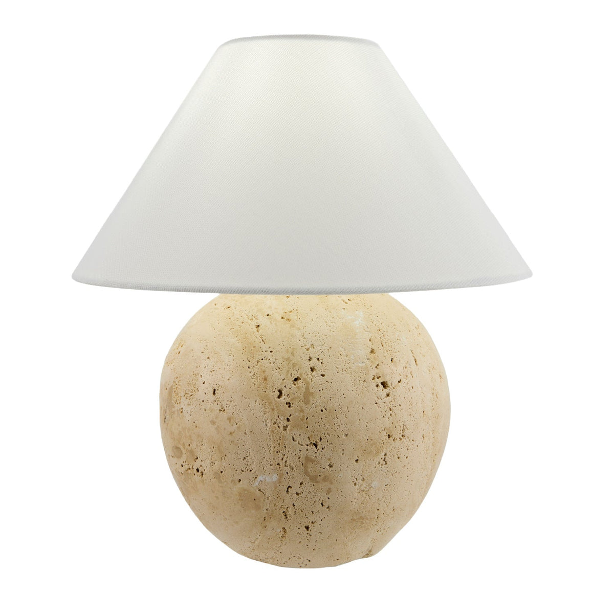 Modern European furniture - Brown Travertine Linen Table Lamp - www.oroa.com