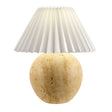 Modern European furniture - Travertine Pleated Linen Table Lamp - www.oroa.com