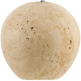 Modern European furniture - Travertine Pleated Linen Table Lamp - www.oroa.com