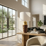 Modern European furniture - Painted Gold Accent Table Lamp - www.oroa.com