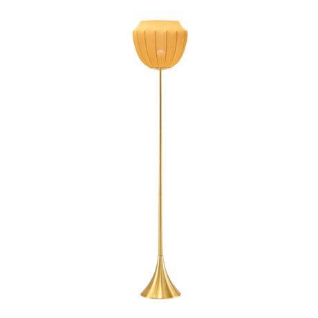 Modern European furniture - Yellow Linen Accent Floor Lamp - www.oroa.com