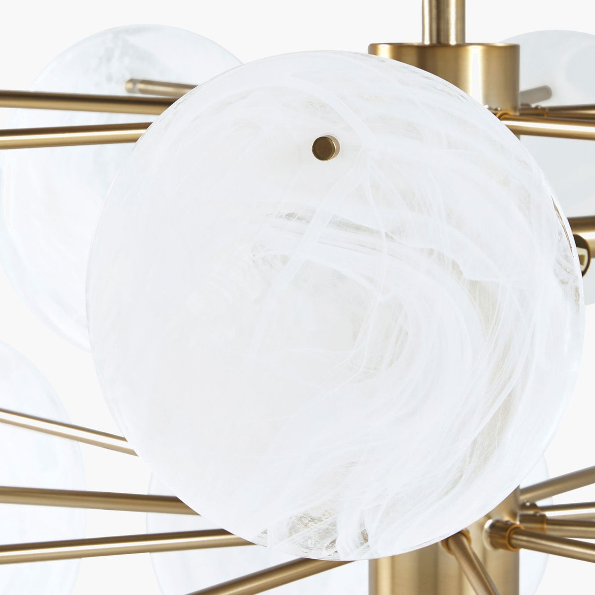 Modern European furniture - White Glass Plates Chandelier - www.oroa.com