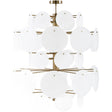 Modern European furniture - White Glass Plates Chandelier - www.oroa.com
