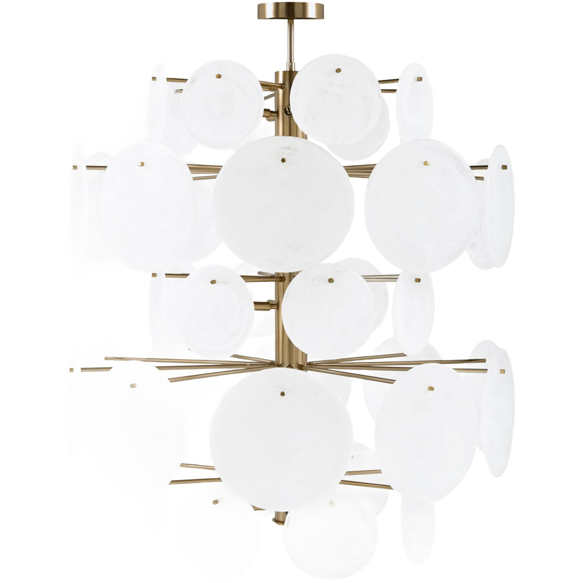 Modern European furniture - White Glass Plates Chandelier - www.oroa.com