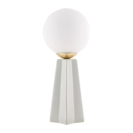 Modern European furniture - White Glass Globe Table Lamp - www.oroa.com