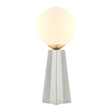 Modern European furniture - White Glass Globe Table Lamp - www.oroa.com
