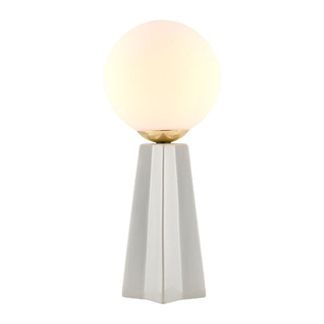 Modern European furniture - White Glass Globe Table Lamp - www.oroa.com