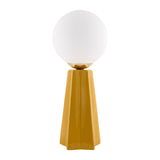 Modern European furniture - White Glass Globe Table Lamp - www.oroa.com