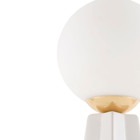 Modern European furniture - White Glass Globe Table Lamp - www.oroa.com