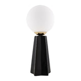 Modern European furniture - White Glass Globe Table Lamp - www.oroa.com