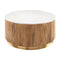 Modern furniture - Reeded Wood Marble Coffee Table - www.oroa.com