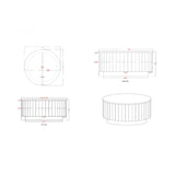 Modern furniture - Reeded Wood Marble Coffee Table - www.oroa.com