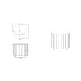 Modern European furniture - Reeded Wood Marble End Table - www.oroa.com