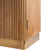 Modern European furniture - Reeded Wood 2-Door Cabinet - www.oroa.com