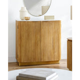 Modern European furniture - Reeded Wood 2-Door Cabinet - www.oroa.com