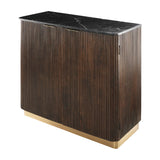 Modern European furniture - Reeded Wood 2-Door Cabinet - www.oroa.com