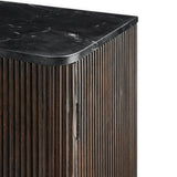 Modern European furniture - Reeded Wood 2-Door Cabinet - www.oroa.com