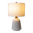 Modern European furniture - Reeded Glazed Ceramic Table Lamp - www.oroa.com