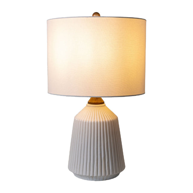 Modern European furniture - Reeded Glazed Ceramic Table Lamp - www.oroa.com