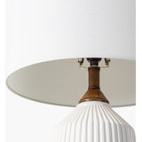 Modern European furniture - Reeded Glazed Ceramic Table Lamp - www.oroa.com