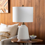 Modern European furniture - Reeded Glazed Ceramic Table Lamp - www.oroa.com