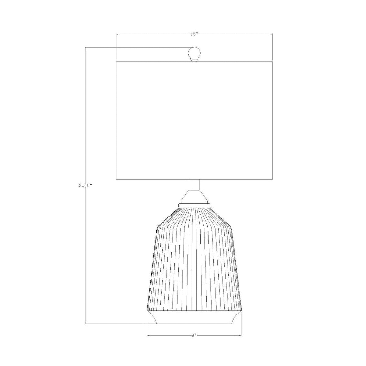 Modern European furniture - Reeded Glazed Ceramic Table Lamp - www.oroa.com