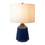 Modern European furniture - Reeded Glazed Ceramic Table Lamp - www.oroa.com